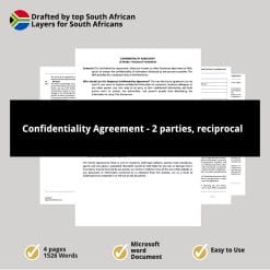 Confidentiality Agreement 2 parties reciprocal