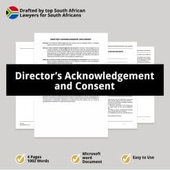Directors Acknowledgement and Consent