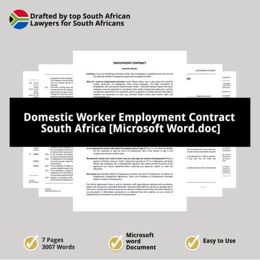 Domestic Worker contract for employment cover image