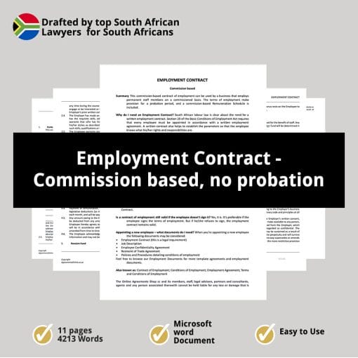 Employment Contract Commission based no probation 1