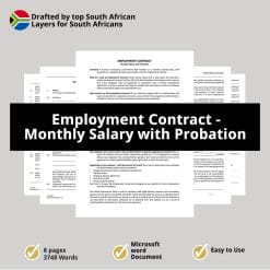 Employment Contract Monthly Salary with Probation