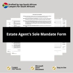 Estate Agents Sole Mandate Form 1