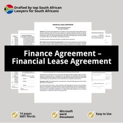 Finance Agreement – Financial Lease Agreement