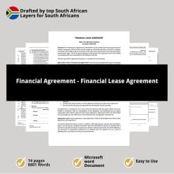 Financial Agreement Financial Lease Agreement