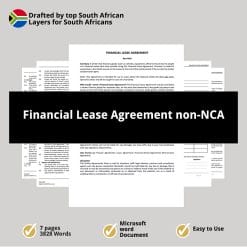 Financial Lease Agreement non NCA