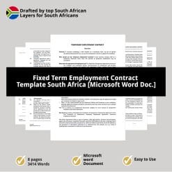 Fixed Term Employment Contract Template South Africa Microsoft Word Doc