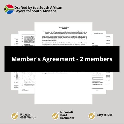 Members Agreement 2 members