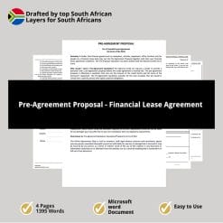 Pre Agreement Proposal Financial Lease Agreement