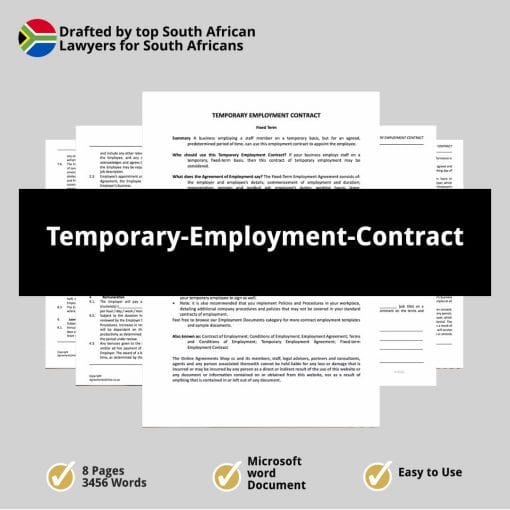 temporary employment contract template south africa cover image