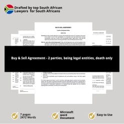 Buy Sell Agreement 2 parties being legal entities death only 1