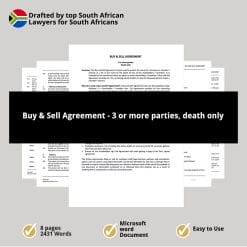 Buy Sell Agreement 3 or more parties death only 1