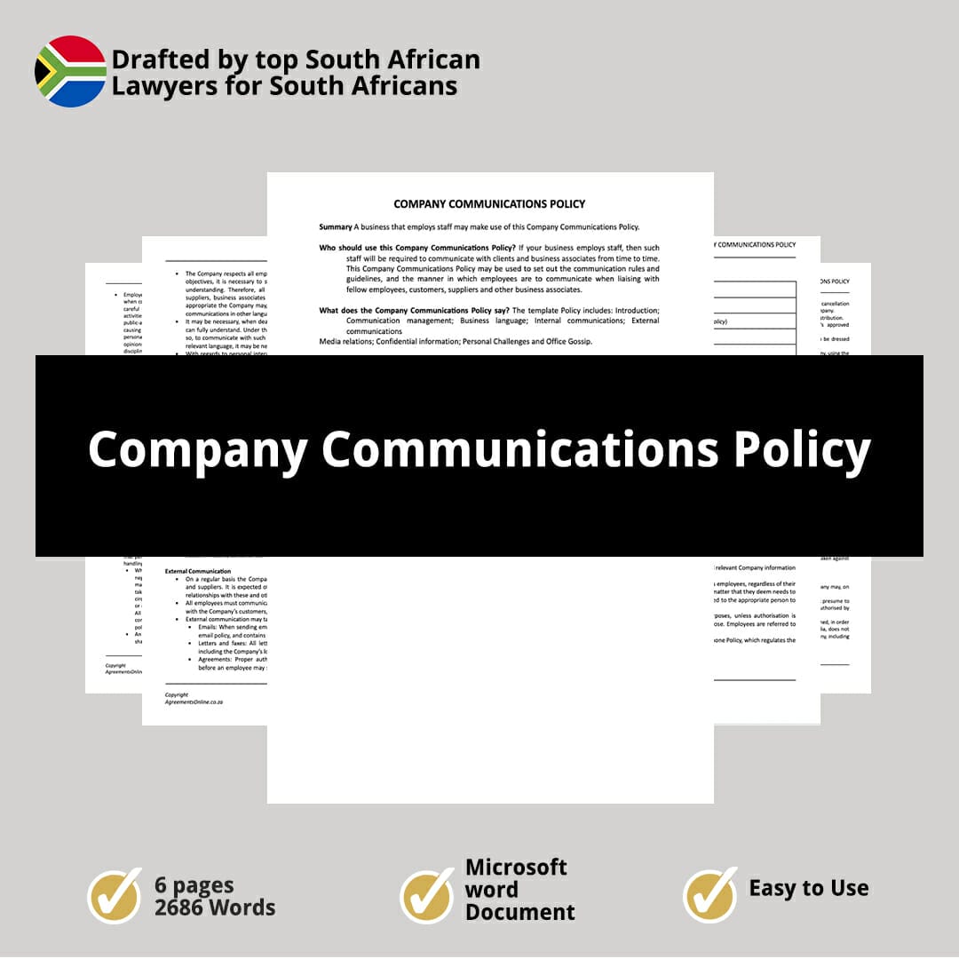 Company Communications Policy – Communication Policy Template 