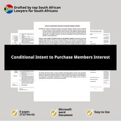 Conditional Intent to Purchase Members Interest 1