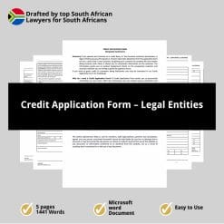 Credit Application Form – Legal Entities 1