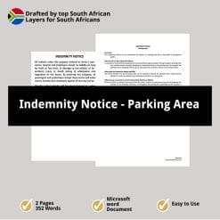 Indemnity Notice Parking Area