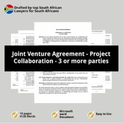 Joint Venture Agreement Project Collaboration 3 or more parties 1