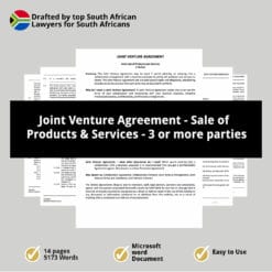Joint Venture Agreement Sale of Products Services 3 or more parties