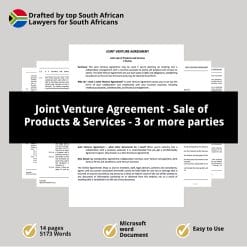 Joint Venture Agreement Sale of Products Services 3 or more parties