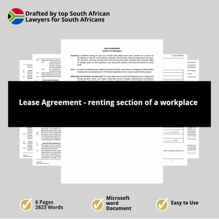 Lease Agreement Templates South Africa Agreements Online Lease Agreement Templates South Africa Agreements Online
