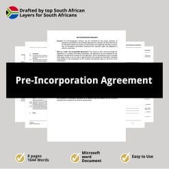 Pre Incorporation Agreement