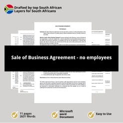 Sale of Business Agreement no employees