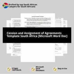 Cession and Assignment of Agreements Template South Africa Microsoft Word Doc 1