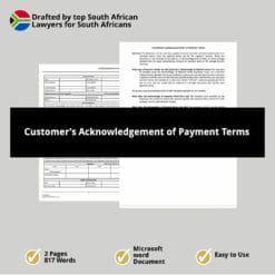 Customers Acknowledgement of Payment Terms 1