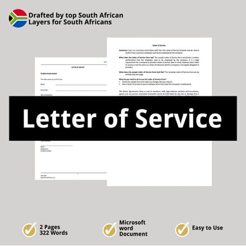 Letter of Service