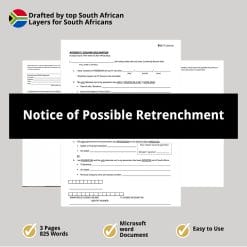 Notice of Possible Retrenchment