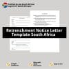 Retrenchment Notice Letter Template South Africa