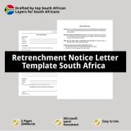 Retrenchment Notice Letter Template South Africa Microsoft Word doc 