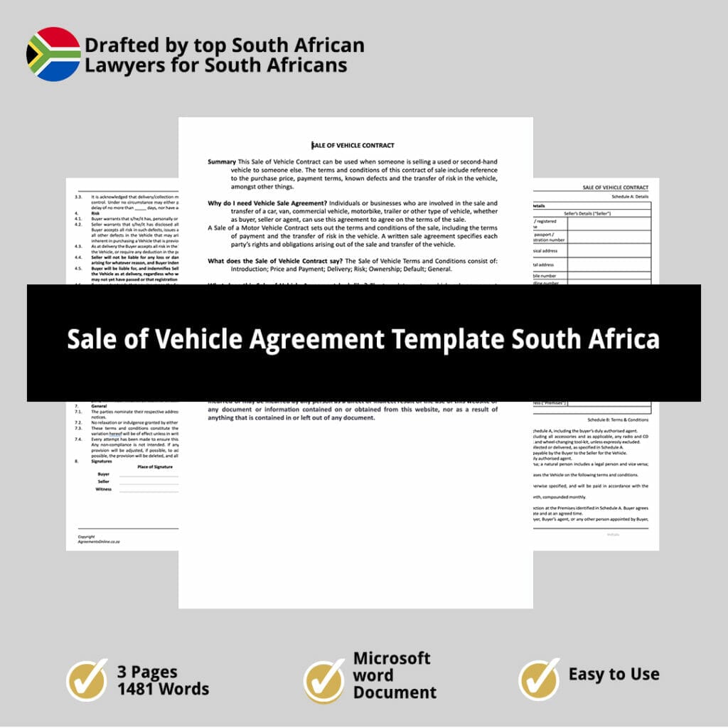 Car Sale Agreement Template Sale of a Motor Vehicle Car Sale Agreement Template Sale of a Motor Vehicle