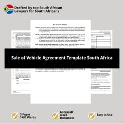 Car Sale Agreement Template South Africa Cover Image