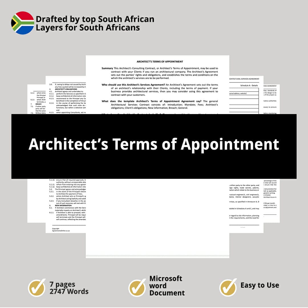 Architects Terms of Appointment