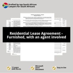 Residential Lease Agreement Furnished with an agent involved
