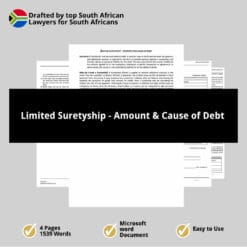 Limited Suretyship Amount Cause of Debt 1