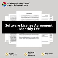 Software License Agreement monthly fee 2
