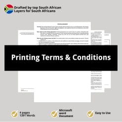 Printing Terms Conditions
