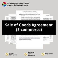 Sale of Goods Agreement E commerce