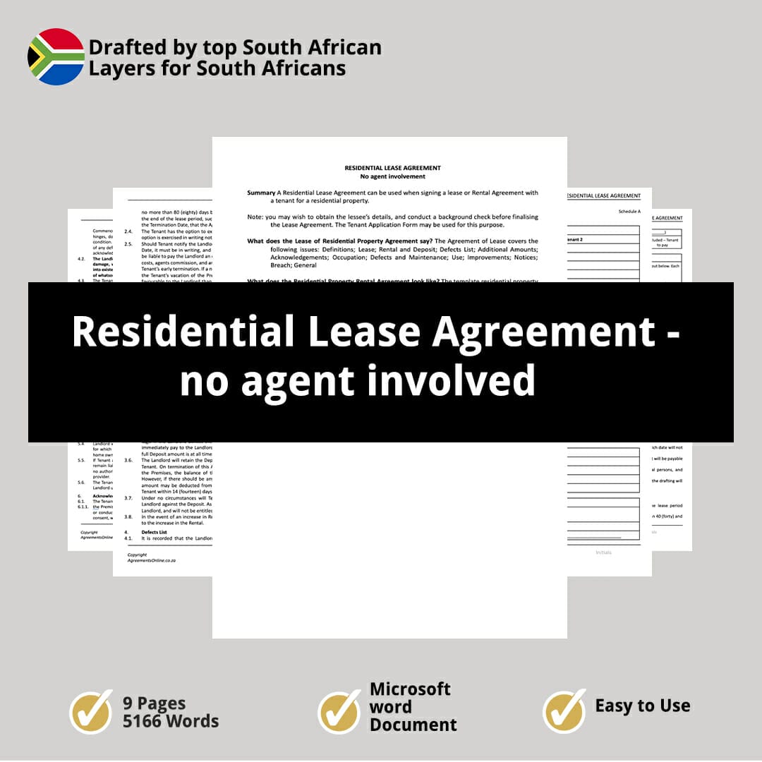 Residential Lease Agreement no agent involved
