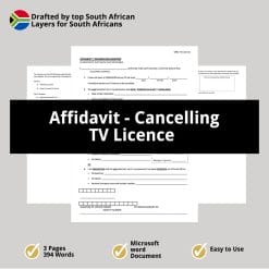 Affidavit Cancelling TV Licence