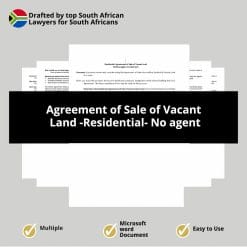 Agreement of Sale of Vacant Land Residential No agent